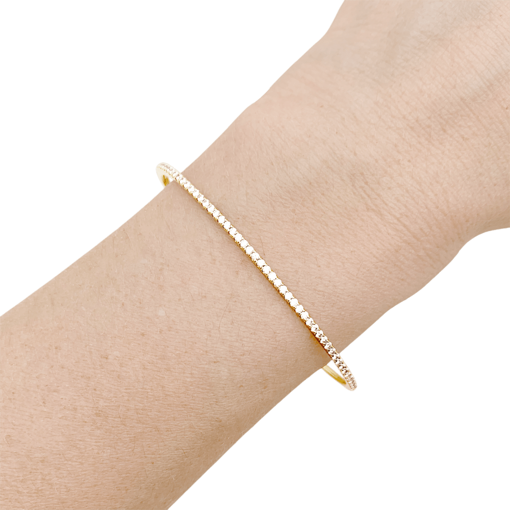 Bracelet jonc or jaune et diamants. 7