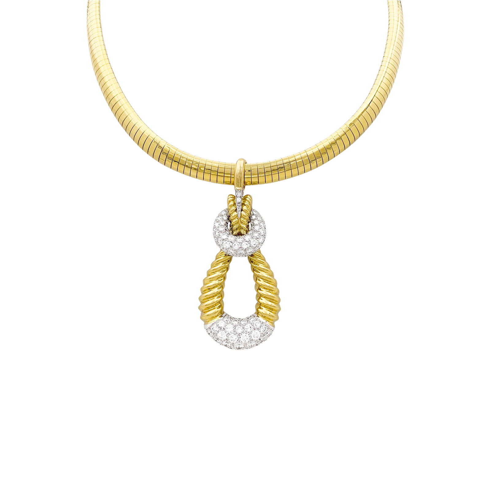 Pendentif vintage Kutchinsky or, diamants. 1