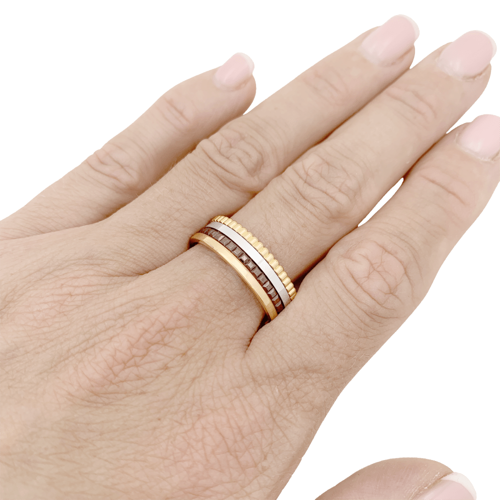 Bague Boucheron, "Quatre Classique Small",, en or rose, blanc et jaune. 6