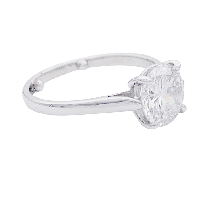 Bague solitaire diamant. 4