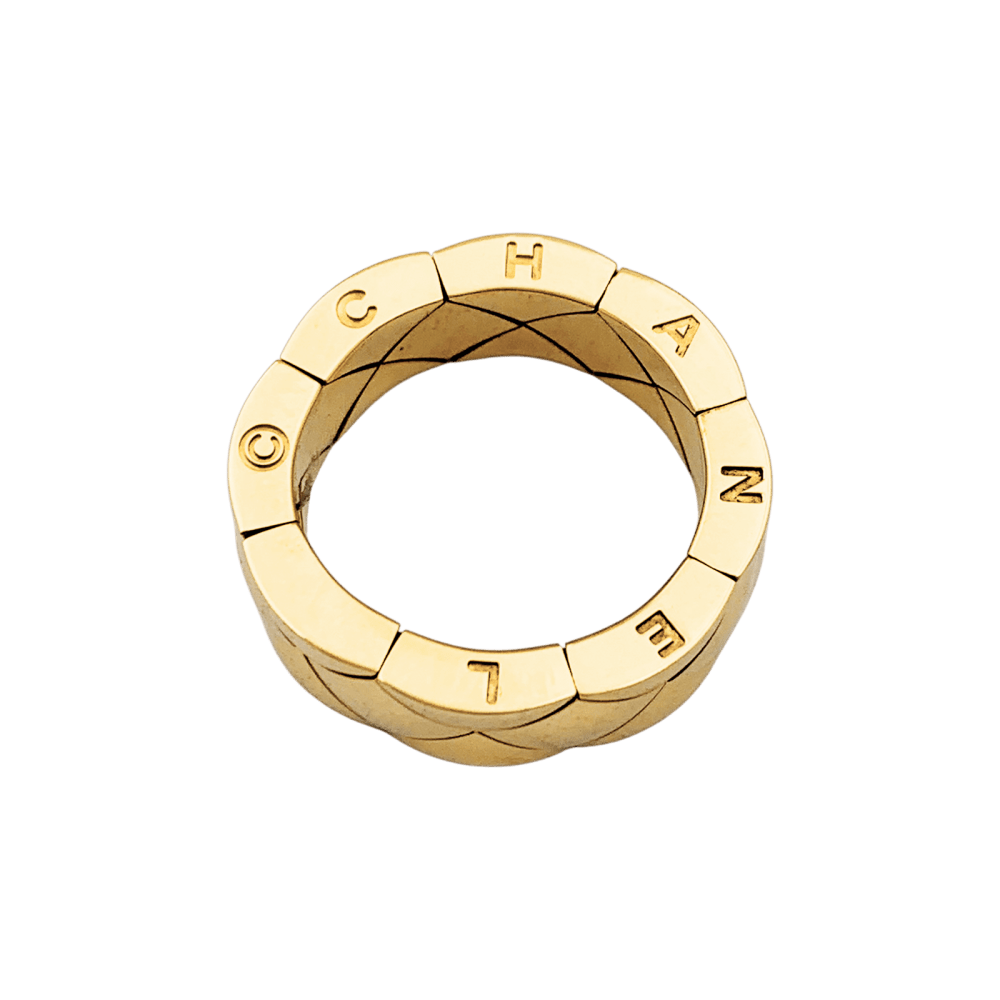 Bague Chanel, "Matelassé", or jaune. 2