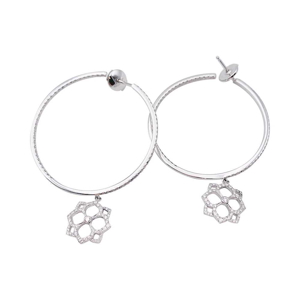 Boucles d'oreilles Messika, "Eden", or blanc, diamants. 1