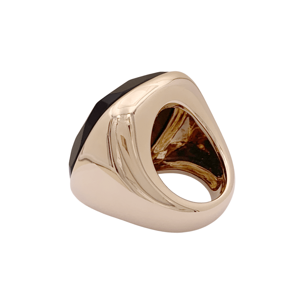 Bague Pomellato "Victoria", or rose, jais. 4