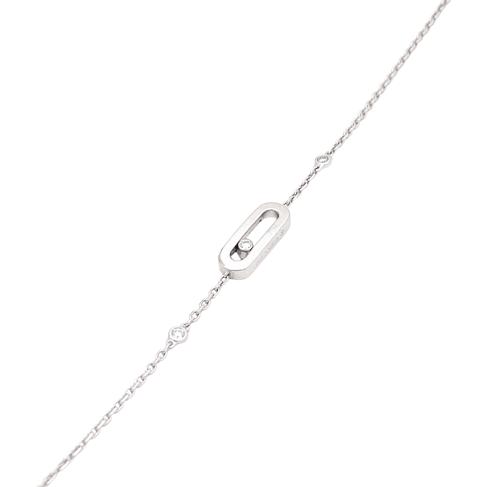 Bracelet Messika, "Move Uno", or blanc et diamants. 4