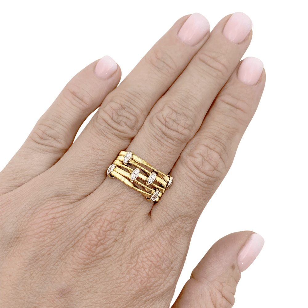 Bague Marco BICEGO, « Marrakech Onde », deux ors, diamants. 5