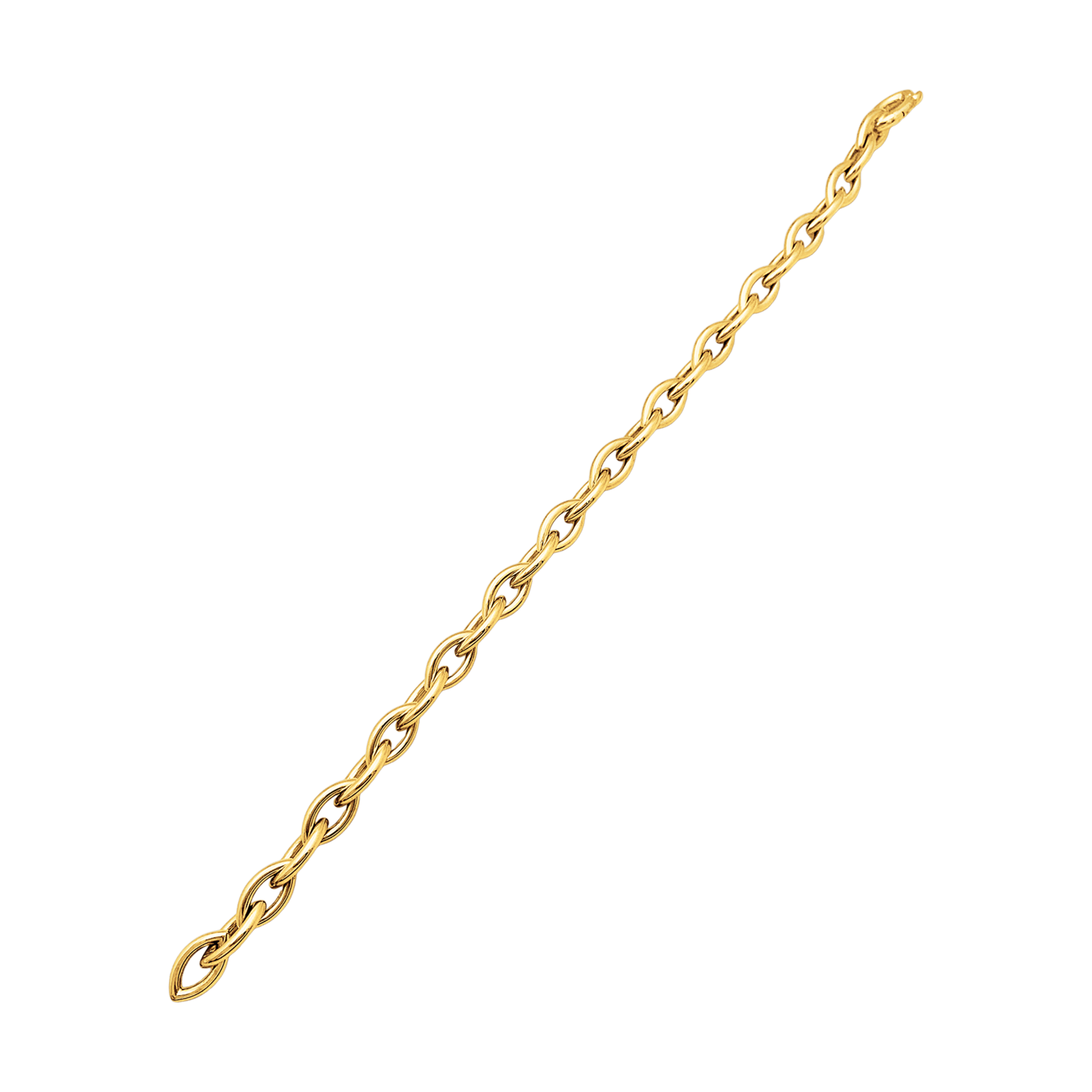 Bracelet Poiray, or jaune maillons navettes. 2