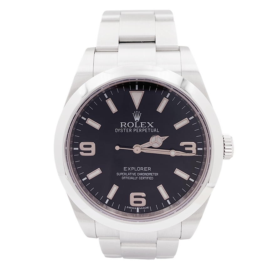 Rolex Oyster Perpetual Explore watch, steel and black dial