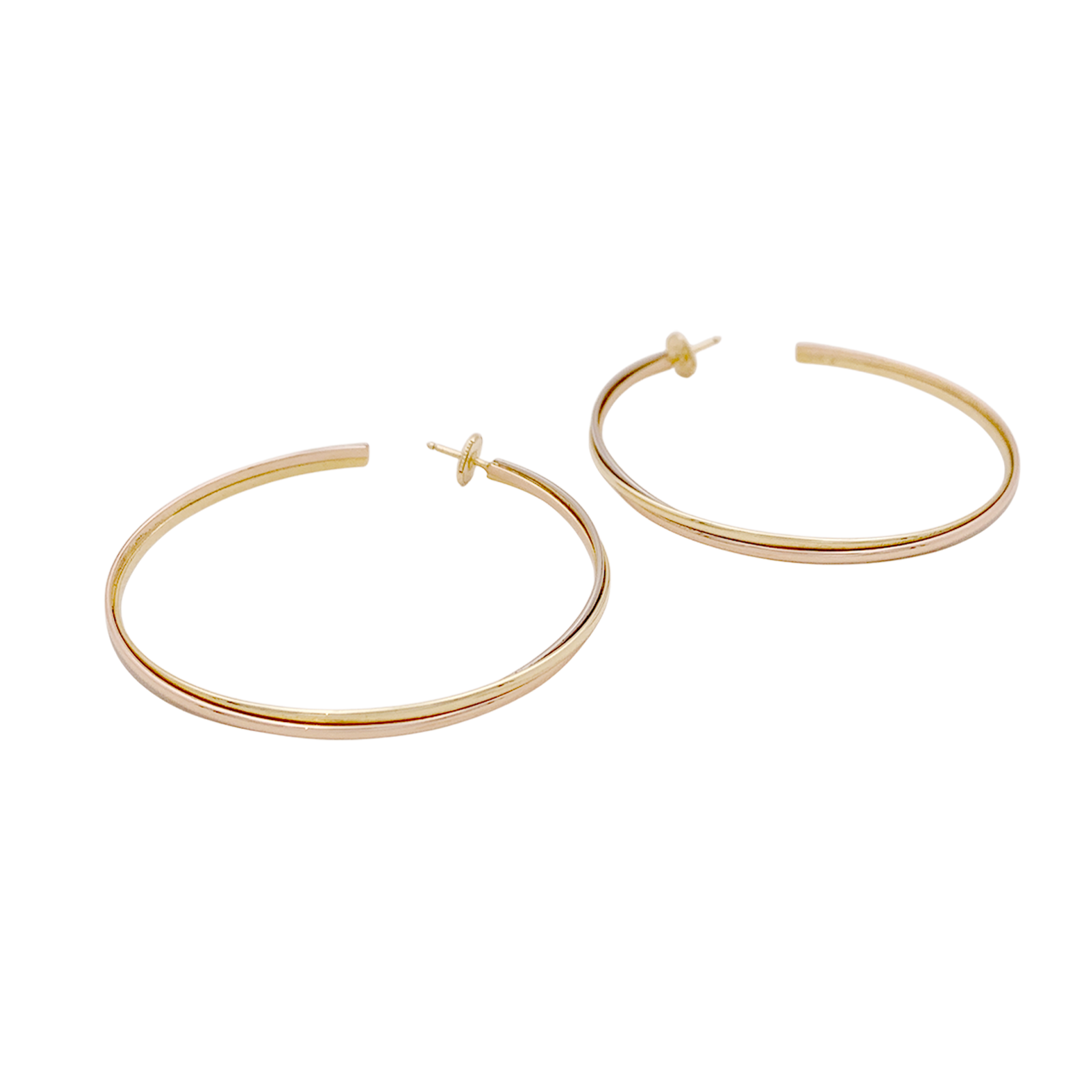 Boucles d'oreilles Cartier, "Trinity", trois ors. 3