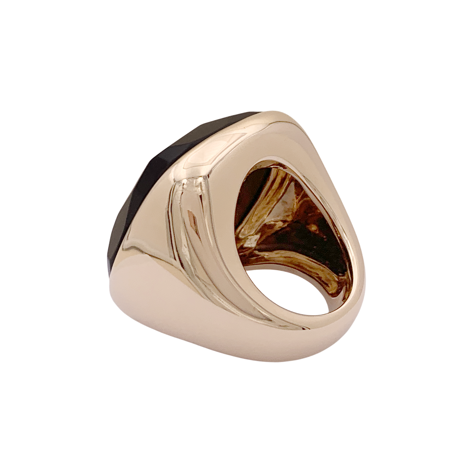Bague Pomellato "Victoria", or rose, jais. 4