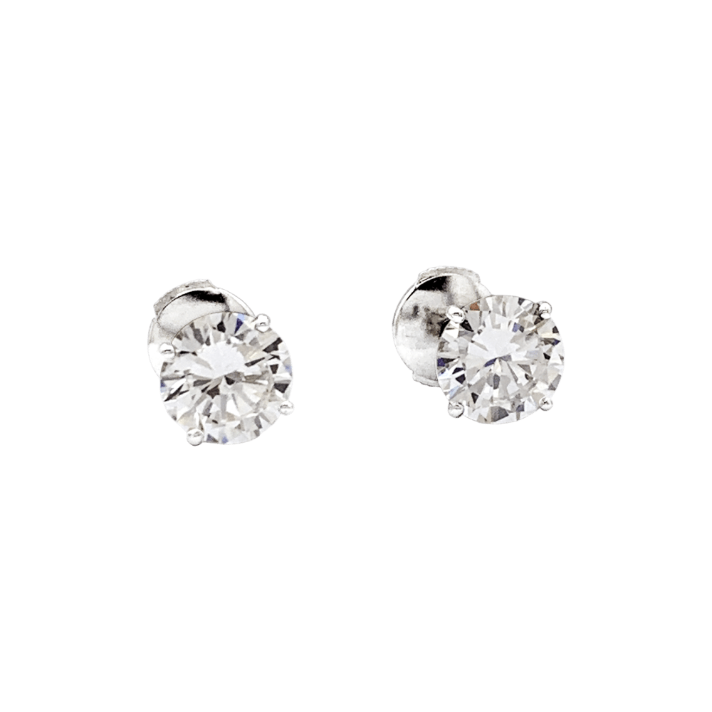 Puces d'oreilles diamants et or blanc. 5