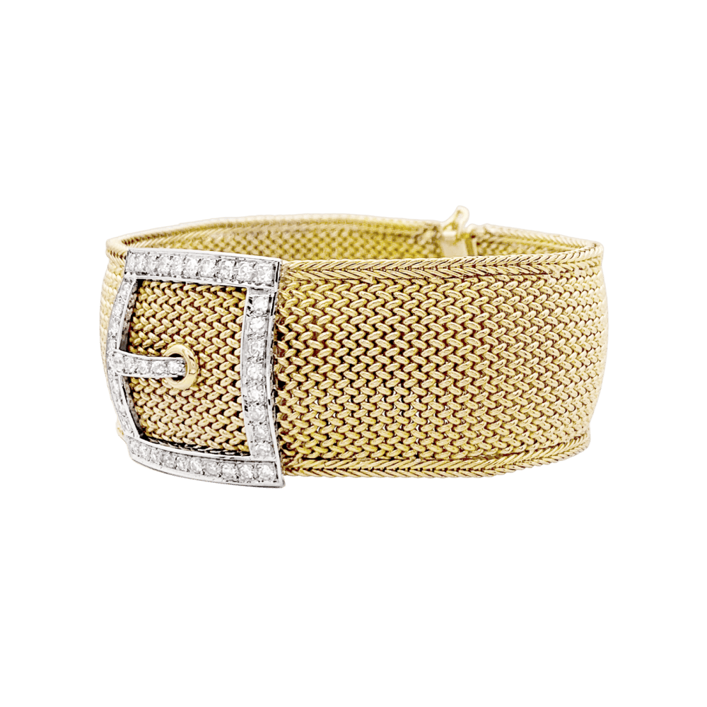 Montre secrète Jaeger-Lecoultre, « Ceinture », or jaune, or blanc, diamants. 2