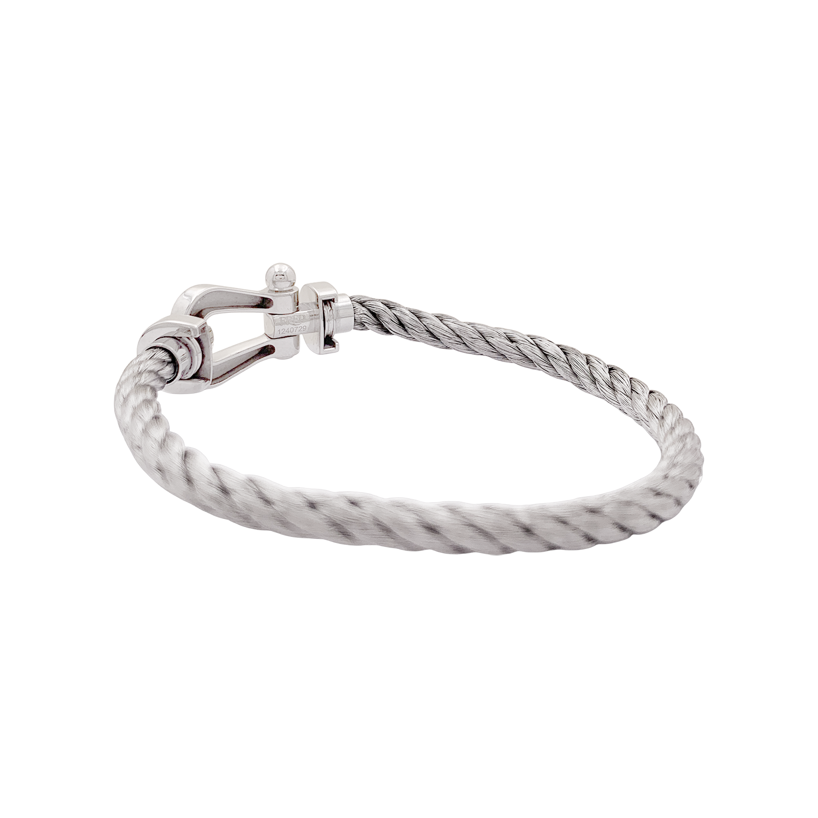 Bracelet Fred, "Force 10", or blanc, acier. 3