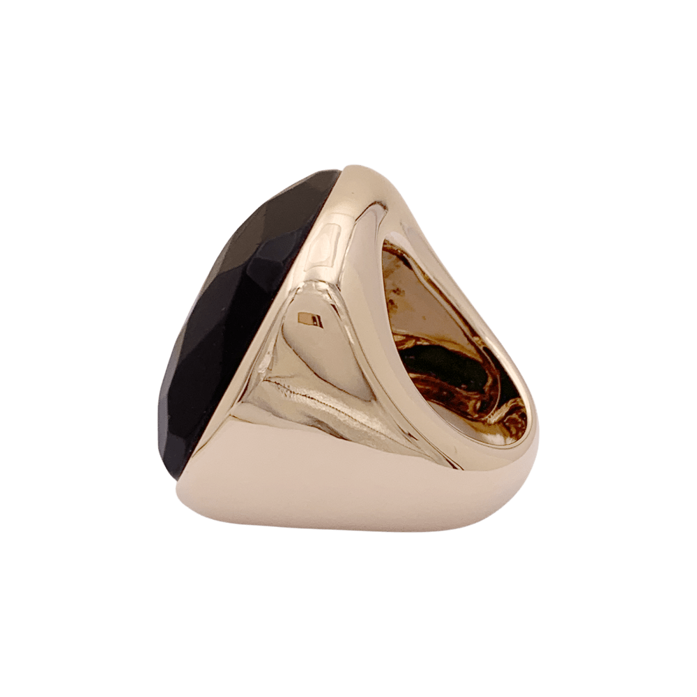 Bague Pomellato "Victoria", or rose, jais. 5