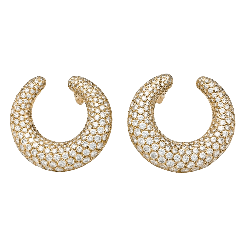 Boucles d'oreilles Cartier en or jaune, diamants. 1