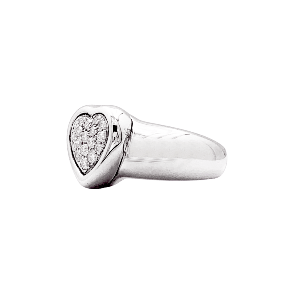 Bague Piaget, "Cœur", or blanc et diamants. 4