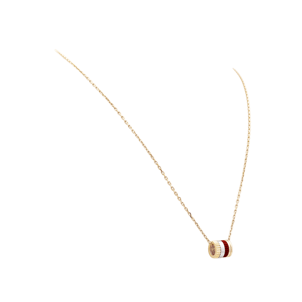 Collier Boucheron « Mini Bague Quatre Red Edition », 3 ors, céramique rouge. 2