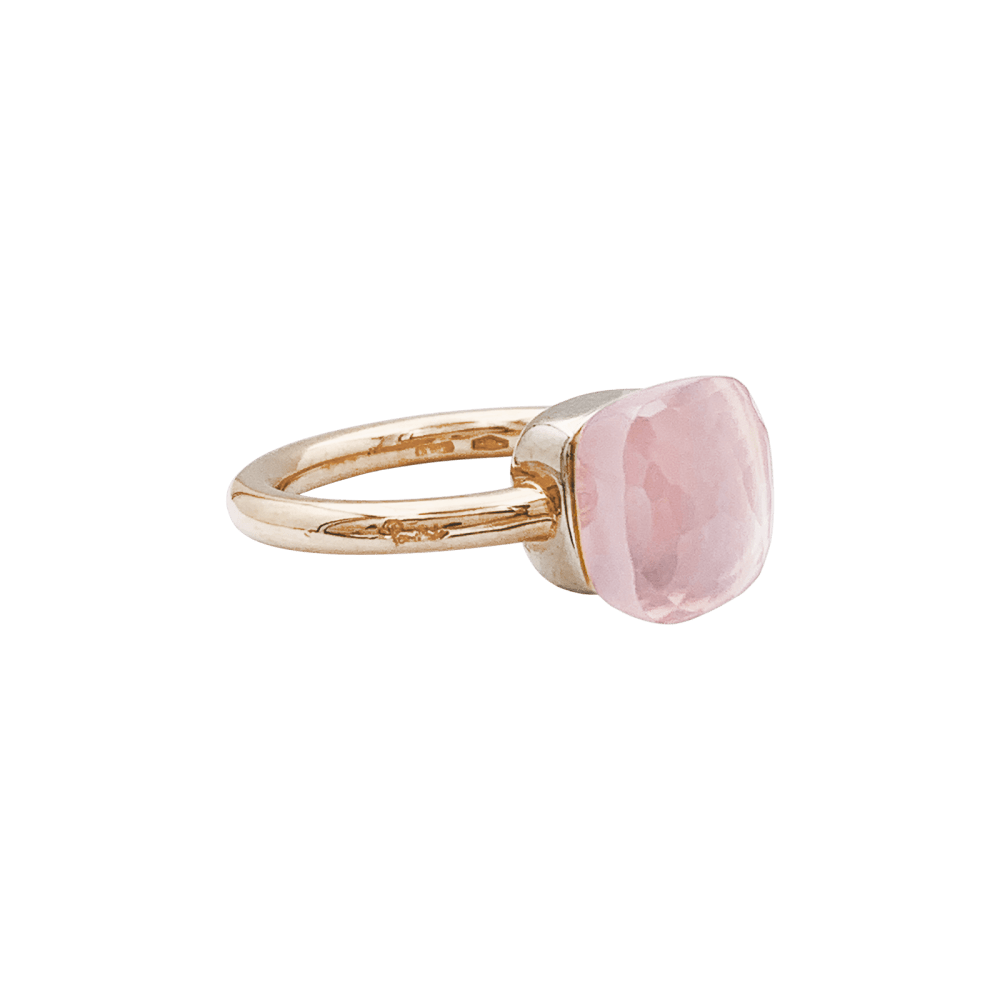 Bague Pomellato, "Nudo Classic", deux ors, quartz rose. 5