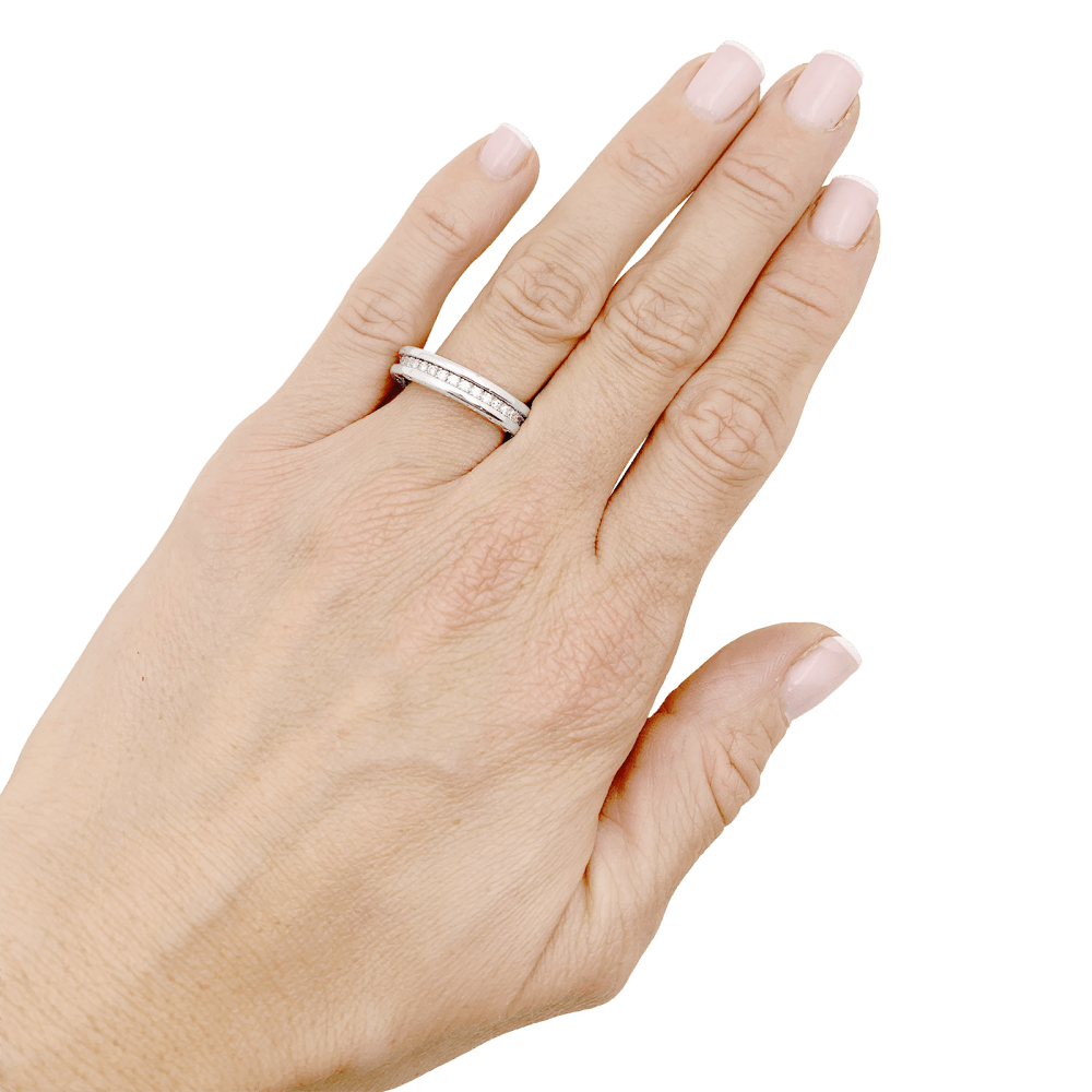 Bague Bulgari, "Alliance B.Zero1", or blanc et diamants. 5