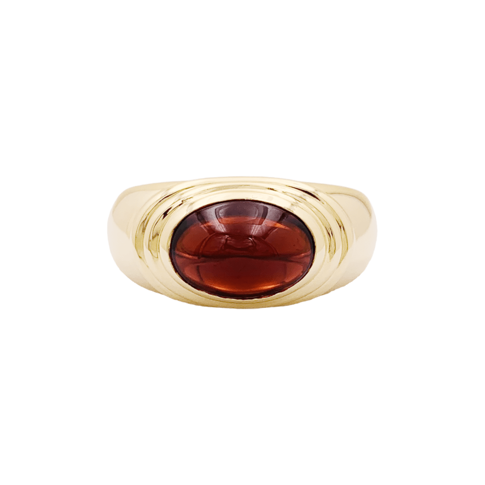 Bague Boucheron, "Jaïpur", or jaune, grenat. 1