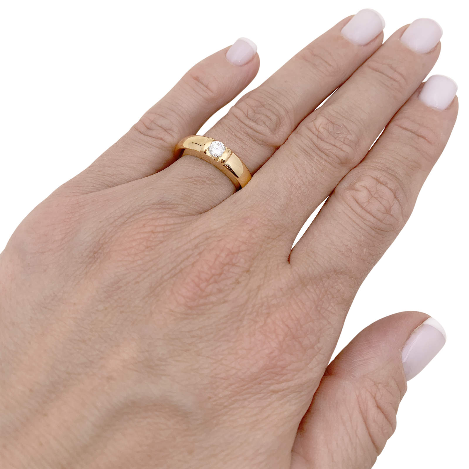 Bague Chaumet, "Gioia", or jaune, diamant. 6