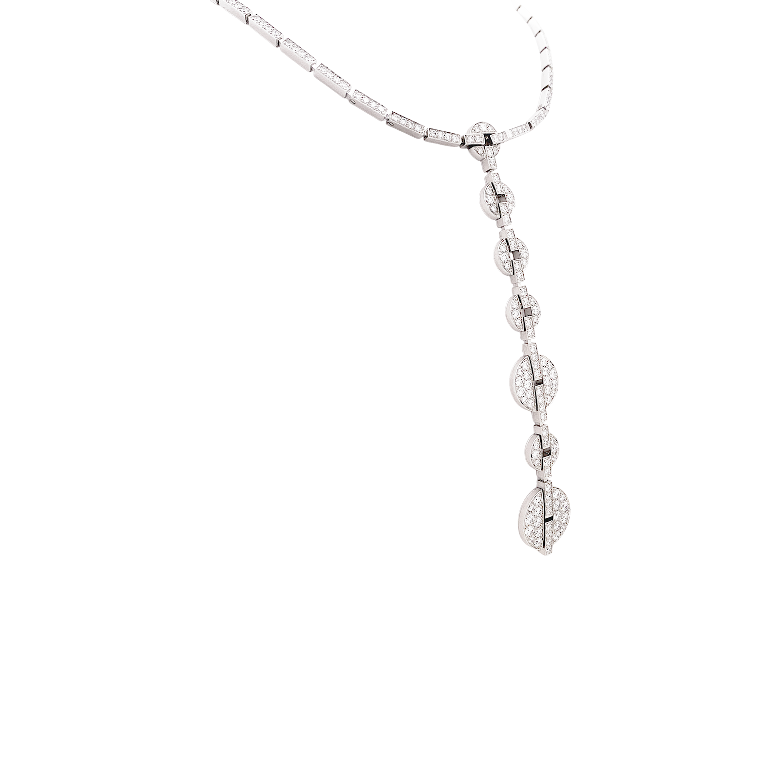 Collier Haute Joaillerie Cartier "Himalia" or blanc, diamants. 5