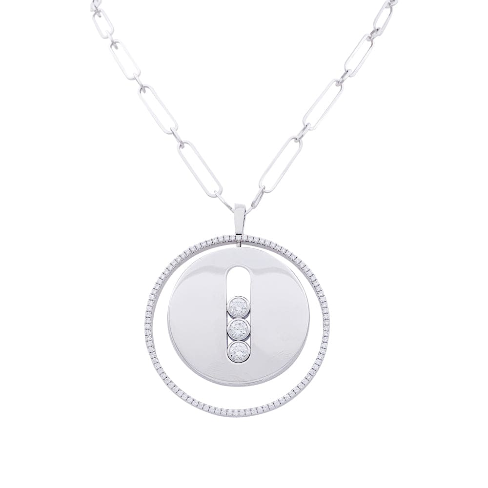 Sautoir Messika "Move Lucky" diamants et or blanc 3