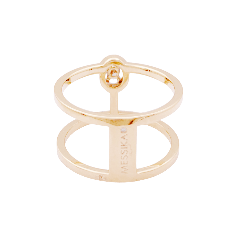 Bague Messika, "Glam'Azone", or rose et diamants. 3