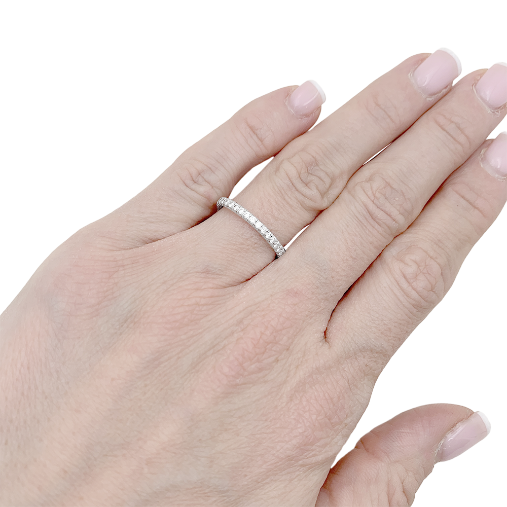 Alliance Cartier, "Etincelle", or blanc, diamants. 2