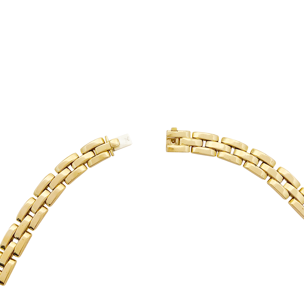 Collier Cartier, "Etrier", or jaune, diamants. 2