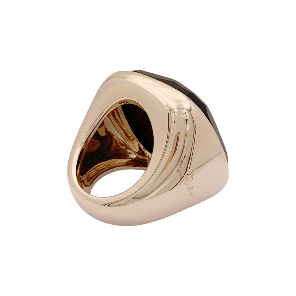 Bague Pomellato "Victoria", or rose, jais. 3
