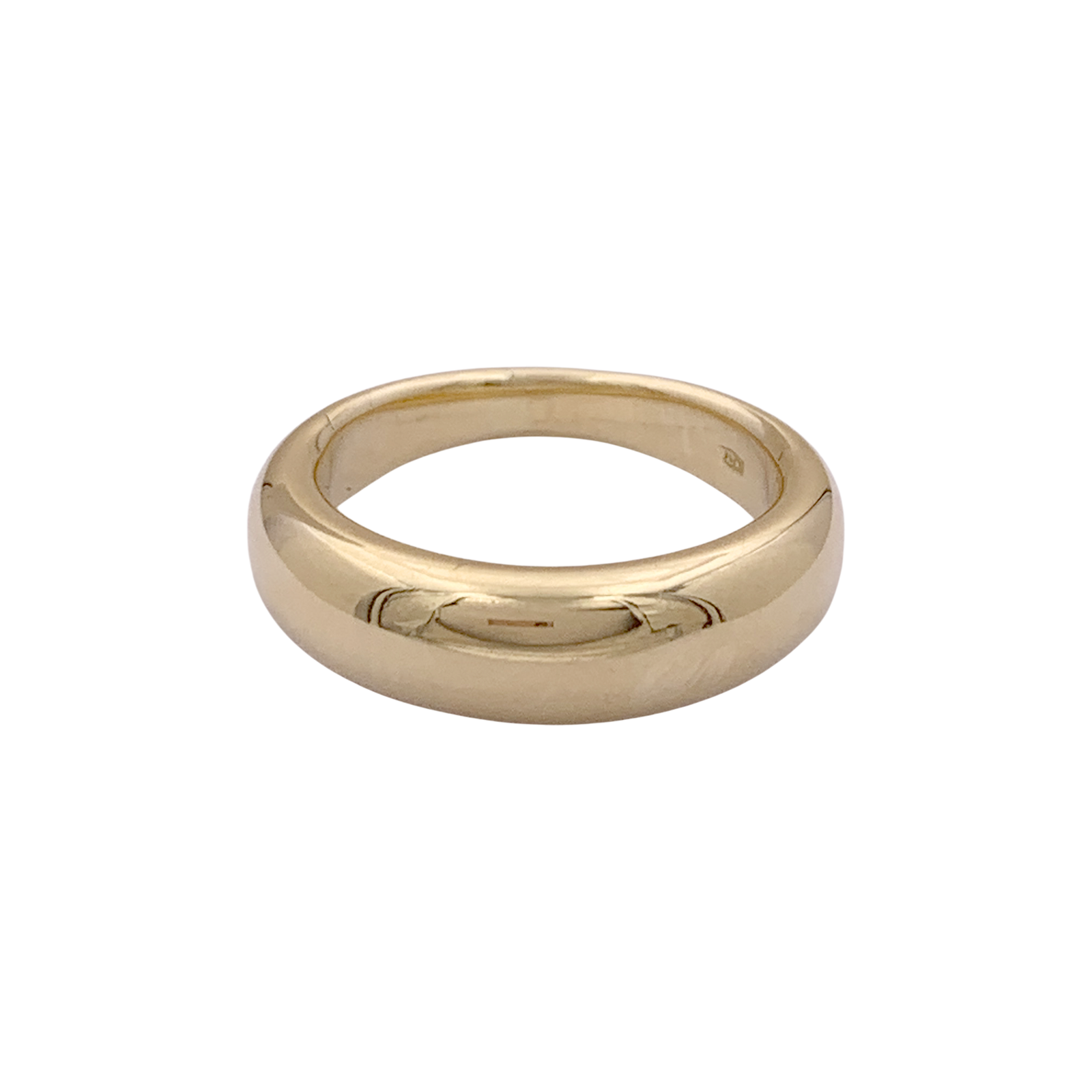 Bague jonc bombé en or jaune. 1