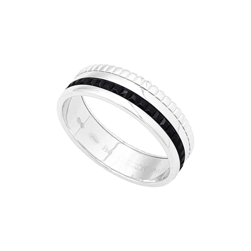 Bague Boucheron,"Quatre Black Edition Small", en or blanc. 4