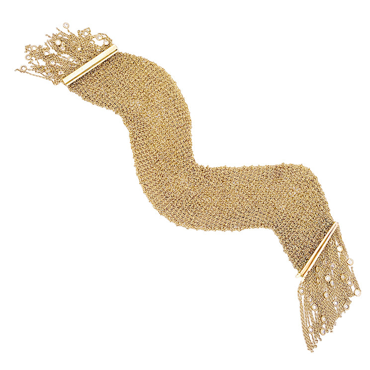 Bracelet Boucheron, "Delilah", or jaune, diamants. 4