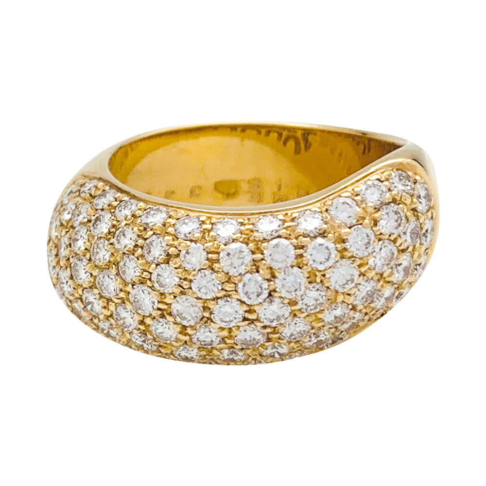 Bague Chaumet, modèle "Hommage à Venise", en or jaune et diamants. T54 5