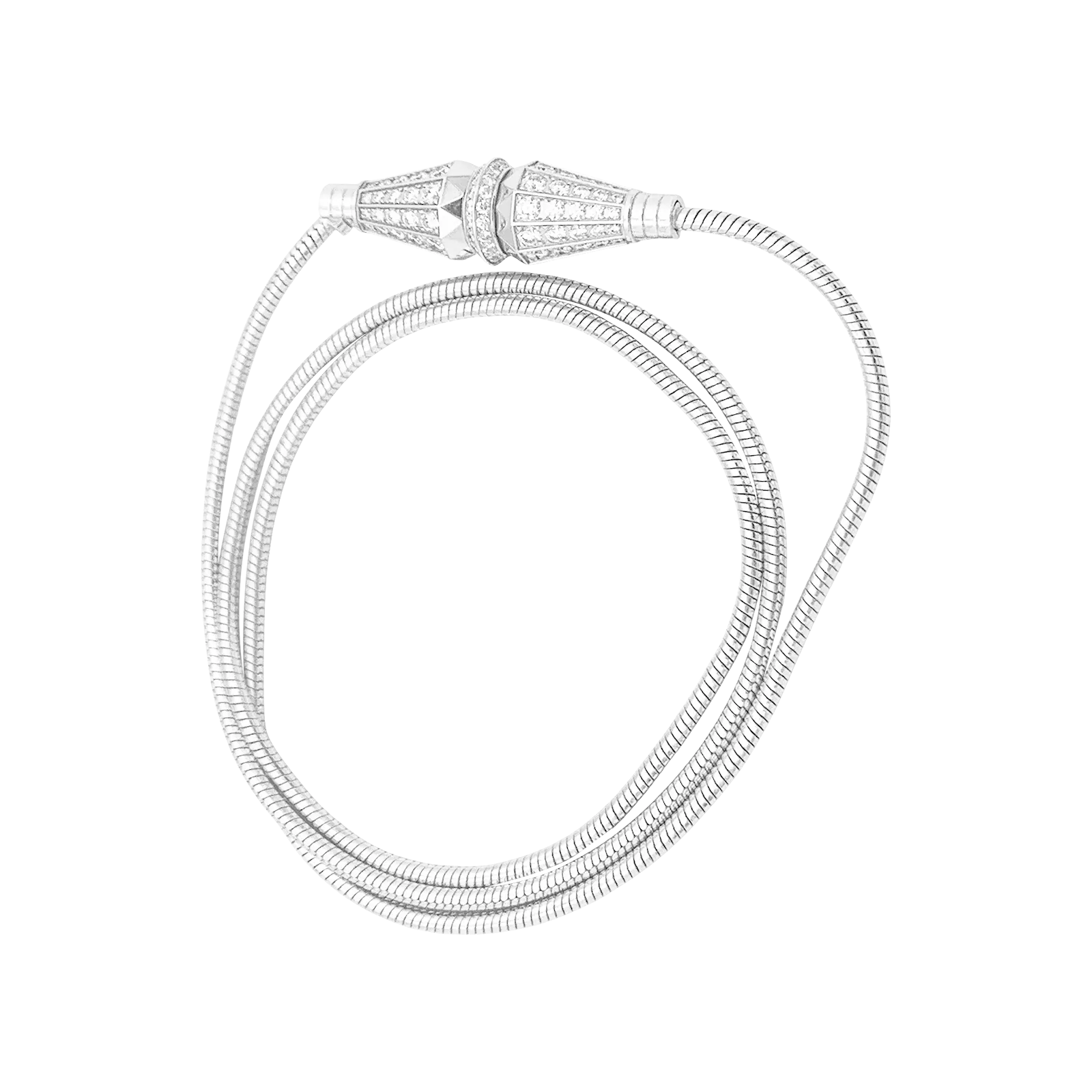 Bracelet Boucheron "Jack de Boucheron" or blanc, diamants. 3