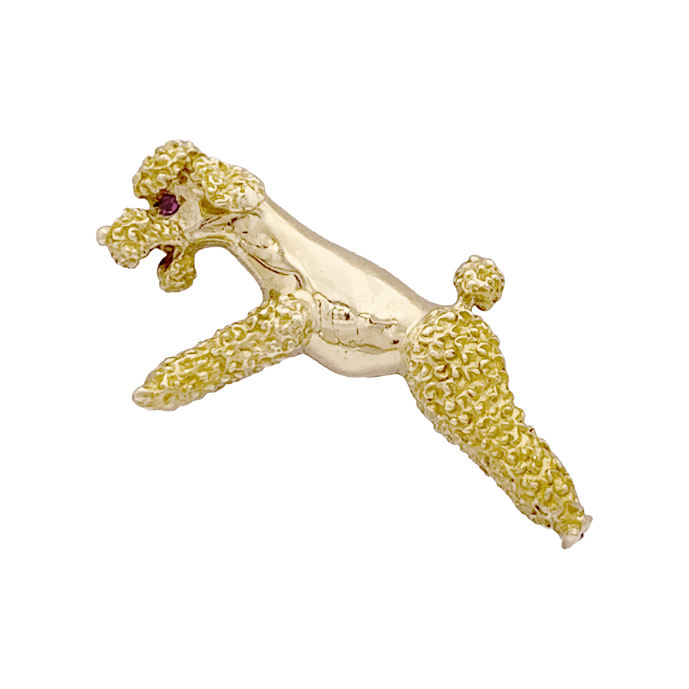 Broche Vintage "Chien" or jaune. 2