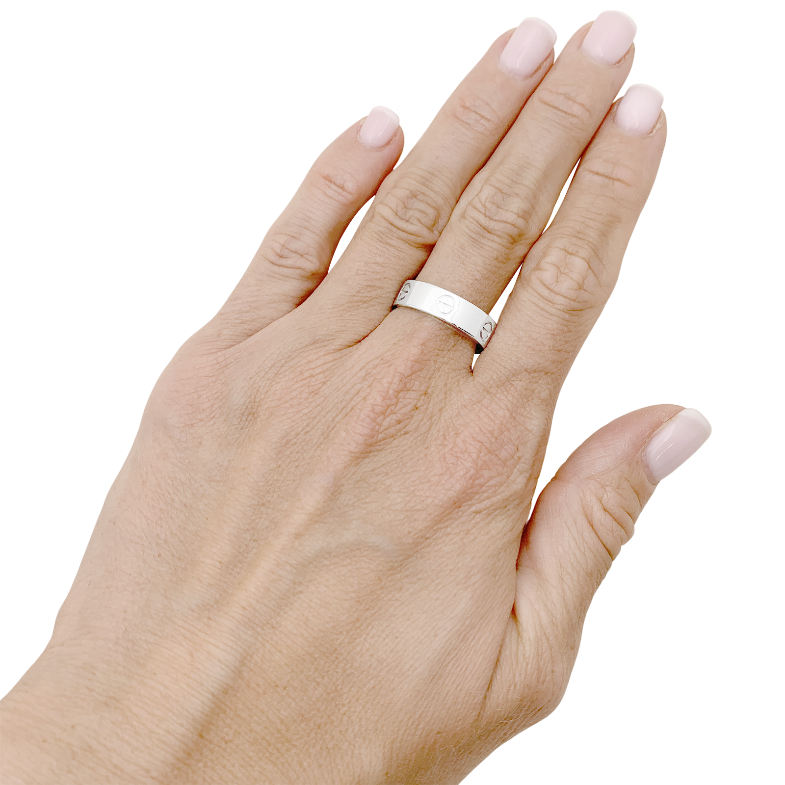 Bague Cartier "Love" or blanc. 4