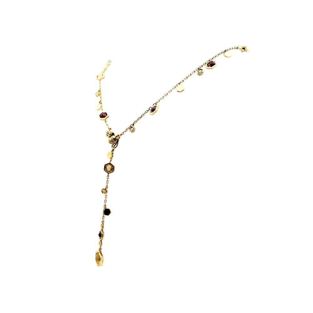 Collier Piaget, "Magic Garden Limelight", or jaune, diamants, pierres de couleur. 3
