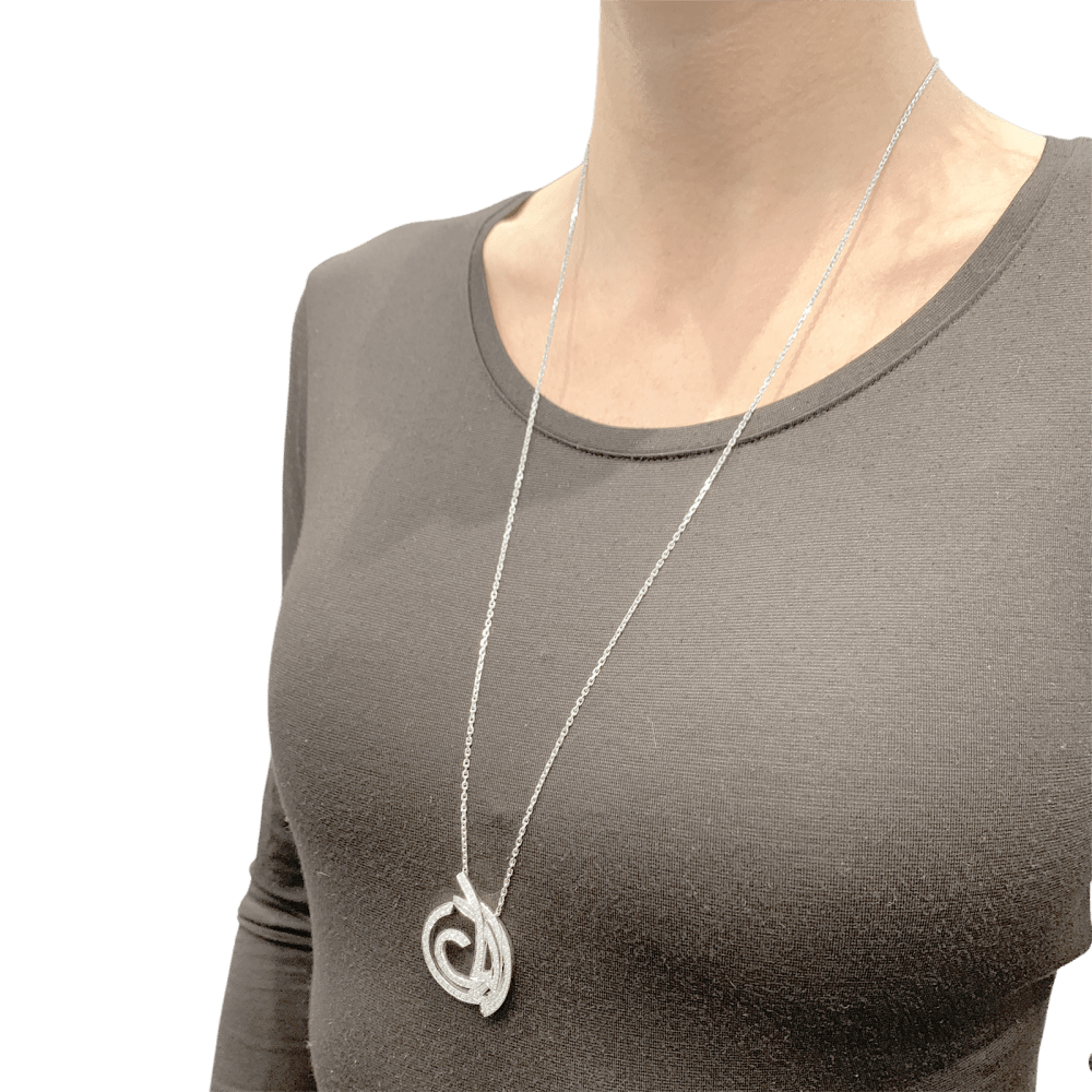 Sautoir Van Cleef & Arpels, "Contes d'Hiver", or blanc et diamants. 7