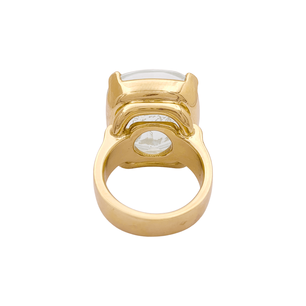 Bague or jaune, intaille sur aigue-marine. 4