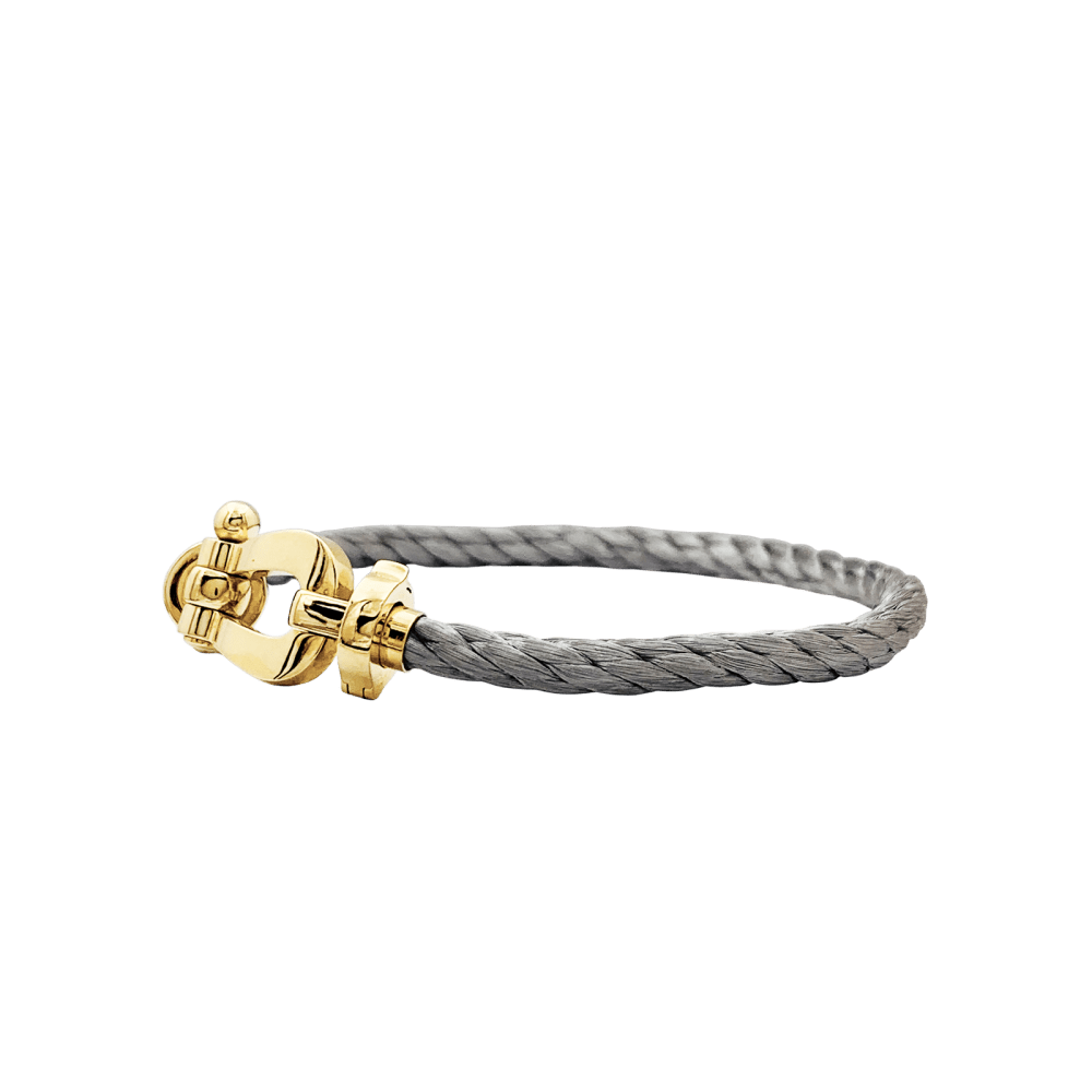 Bracelet Fred, "Force 10", or jaune, acier. 3