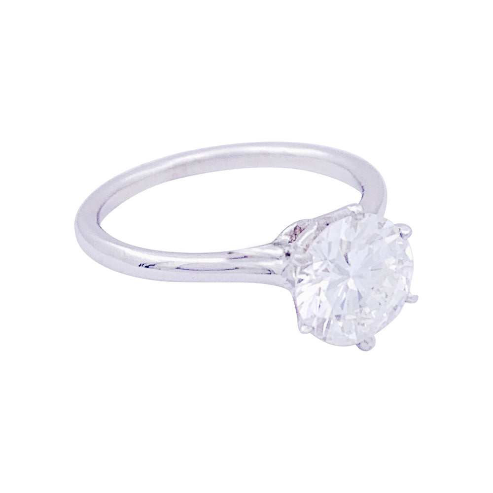 Solitaire platine, diamant 1,71 carat. 5