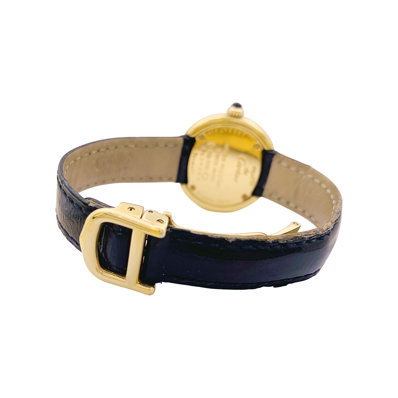 Montre Cartier, "Trinity Must", argent plaqué or, cuir. 3
