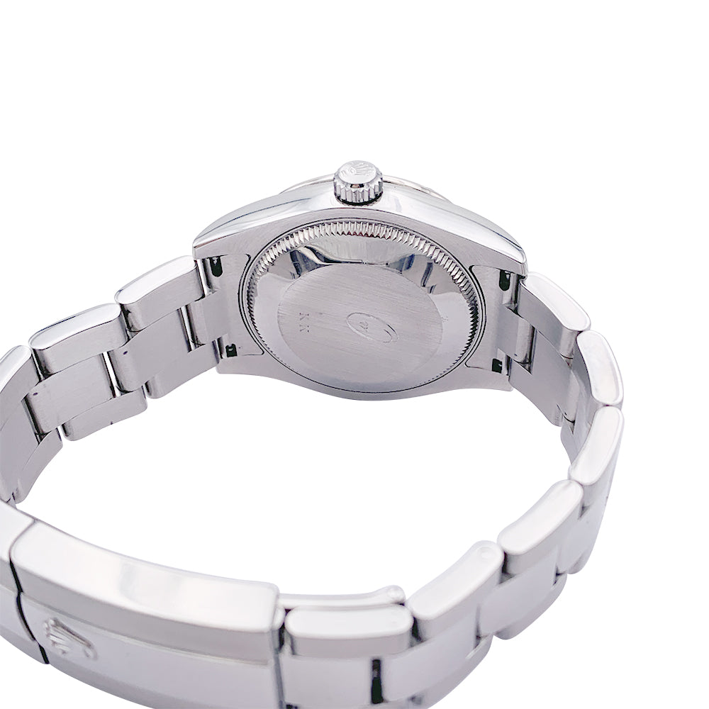 Montre Rolex, "Oyster Perpetual Datejust", acier, diamants. 7