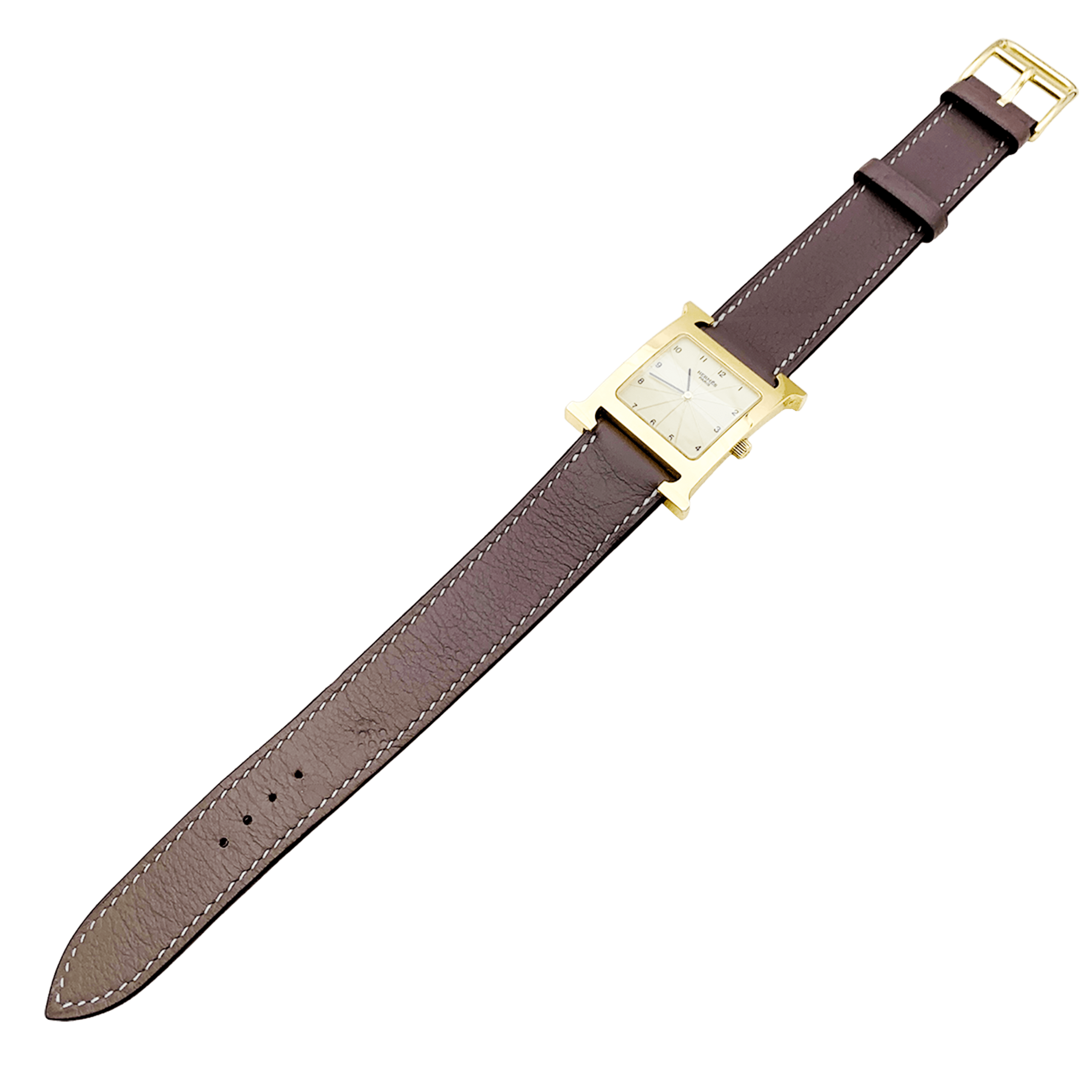 Montre Hermès, "Heure H", plaqué or, acier. 2