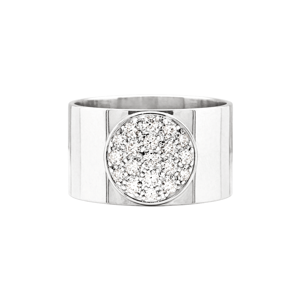Bague Dinh Van, "Anthea", or blanc et diamants. 1