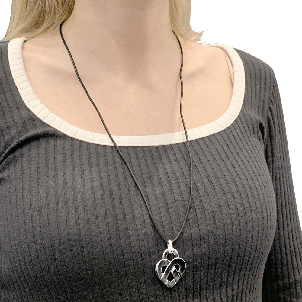 Pendentif Poiray, "Coeur Entrelacé", or blanc. 7