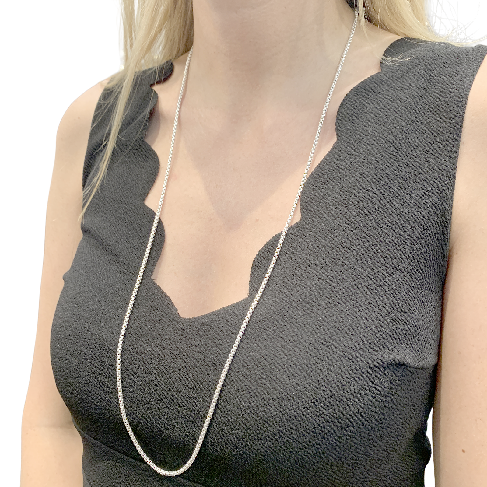 Collier David Yurman, "Box Chain", argent. 4