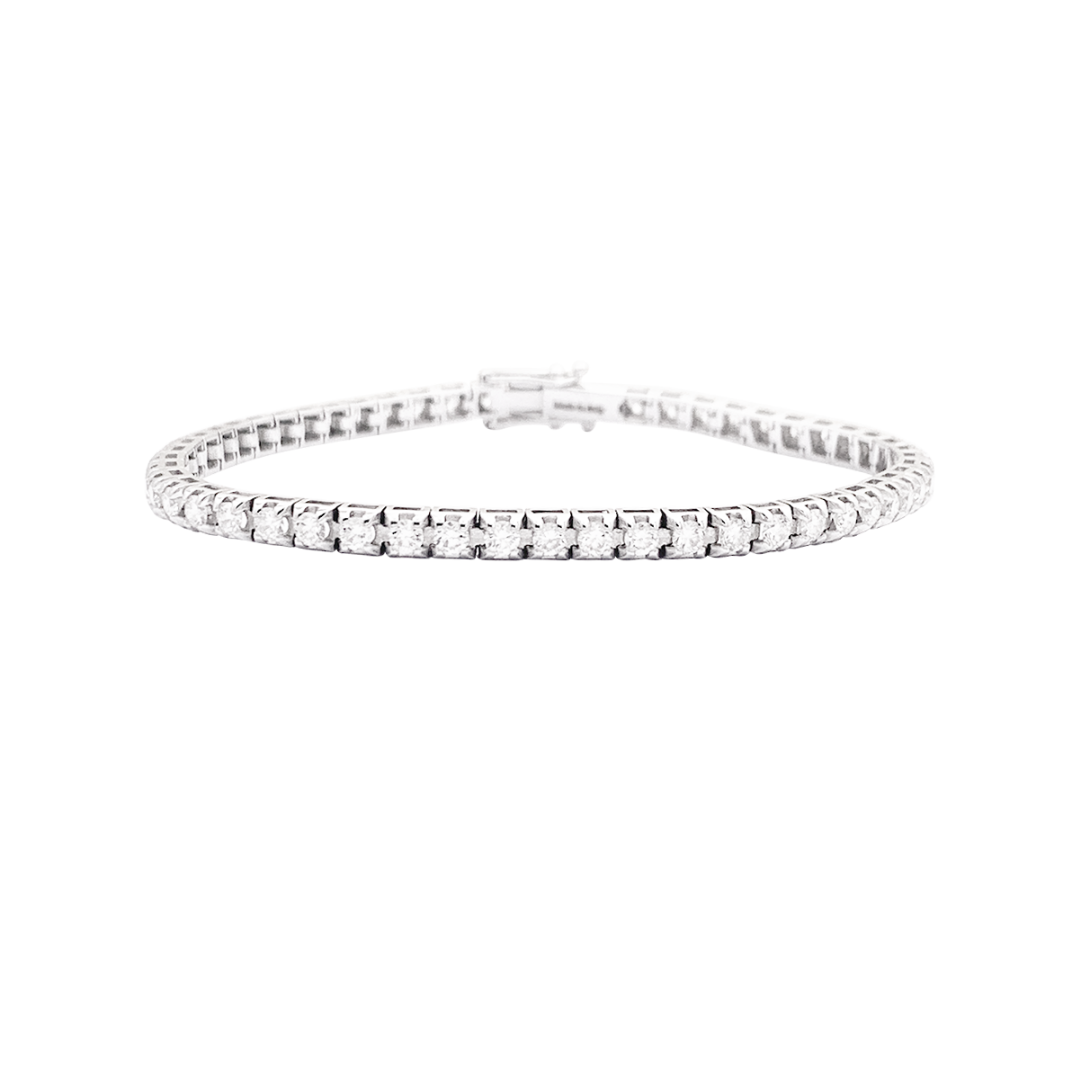 Ligne tennis Damiani or blanc, diamants. 1