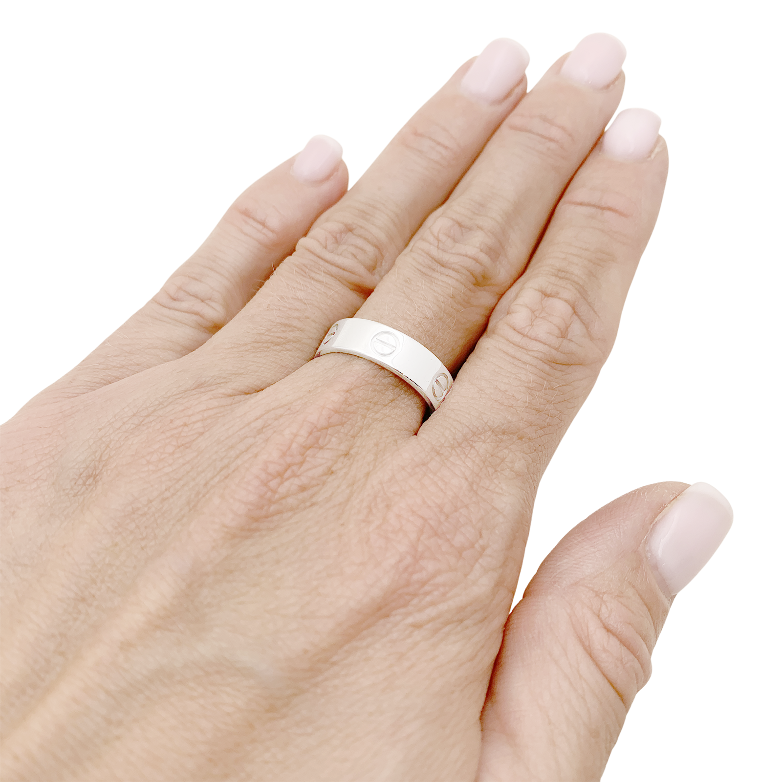 Bague Cartier "Love" or blanc. 5